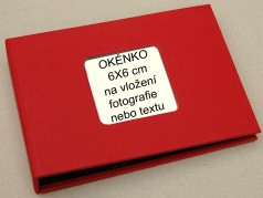 Album s okénkem 36ks/10x15cm tvrdé desky-tmavá červená