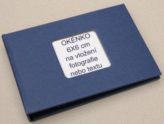 Album s okénkem 36ks/10x15cm tvrdé desky-tmavá modrá